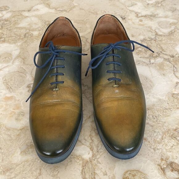 Messico Handcrafted Leather Derby Lace Up Shoes - Picture 4 of 14